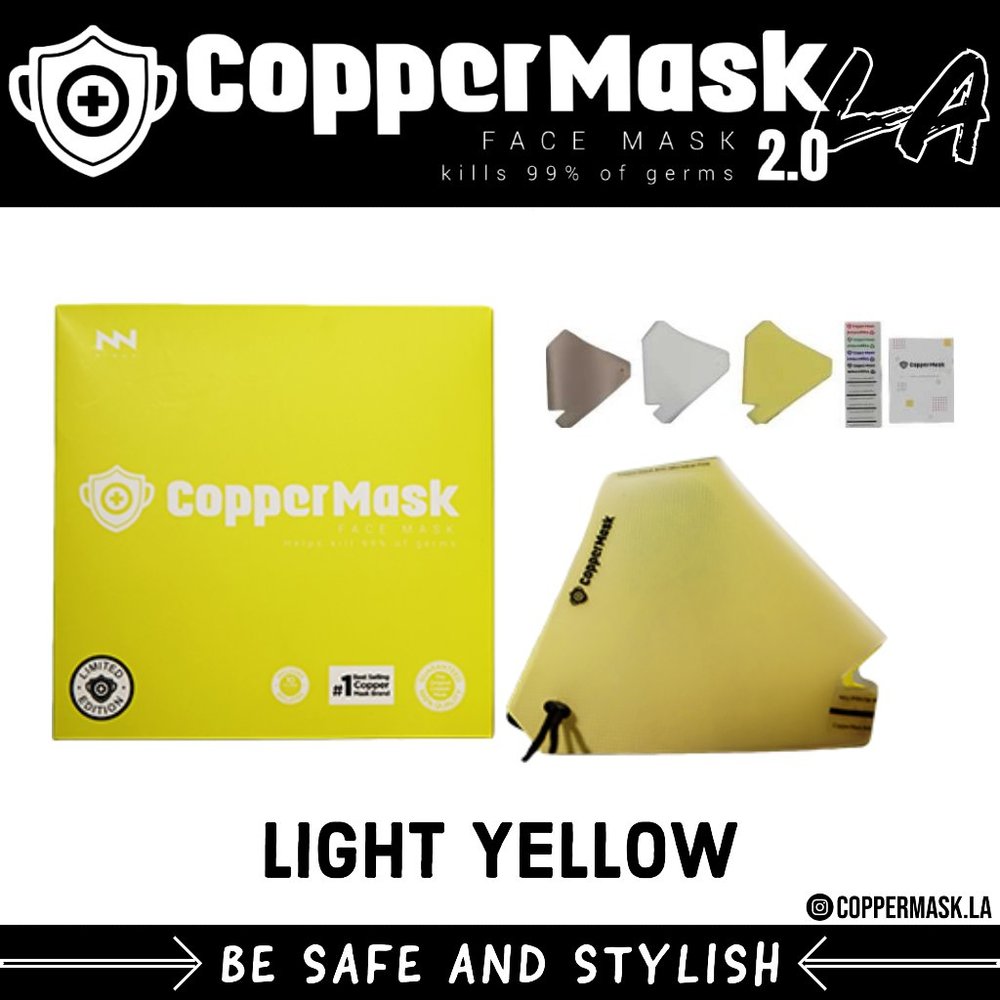 CopperMask 2.0 Face Mask Light Yellow